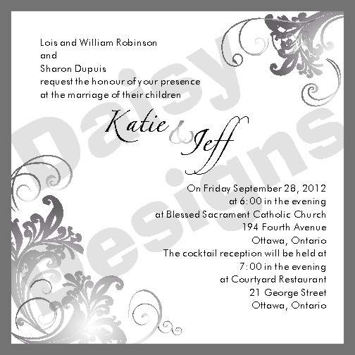 Simply charcoal invite