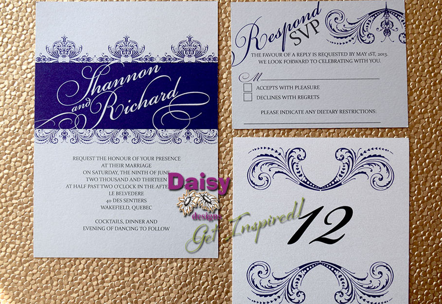Wedding Floral Lace Invitation by Daisy Designs
