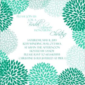 Bridal Shower Daisy Burst Emerald