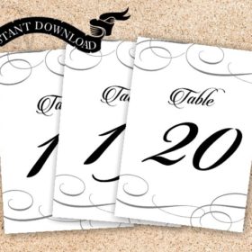Instant Download - Clandestine Table Numbers 1 - 30