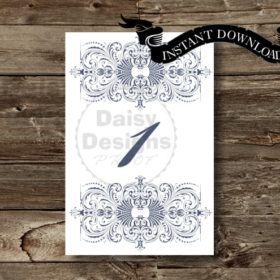 Sapphire Lace Table Numbers 1 - 25